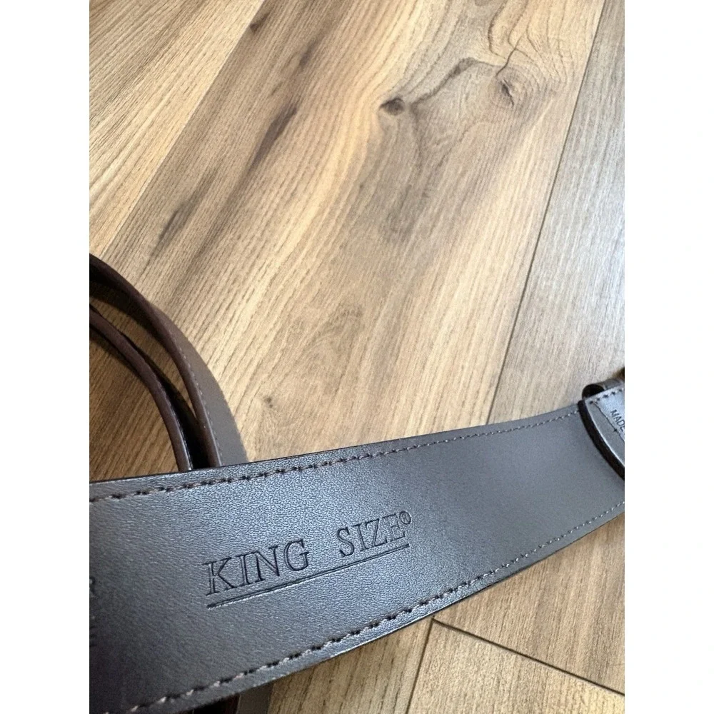 King Size Leather Belt Dark Brown  68/70 Big Tall Men's XXL